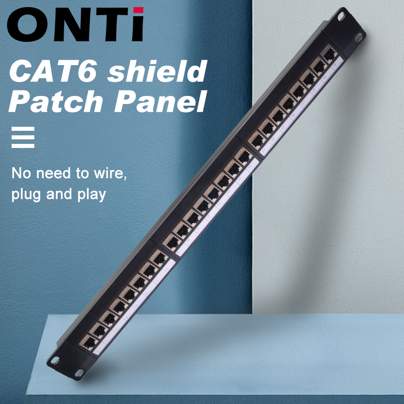 Patch Panel Cat6 - ONTi 19in 1U Rack 24 puertos