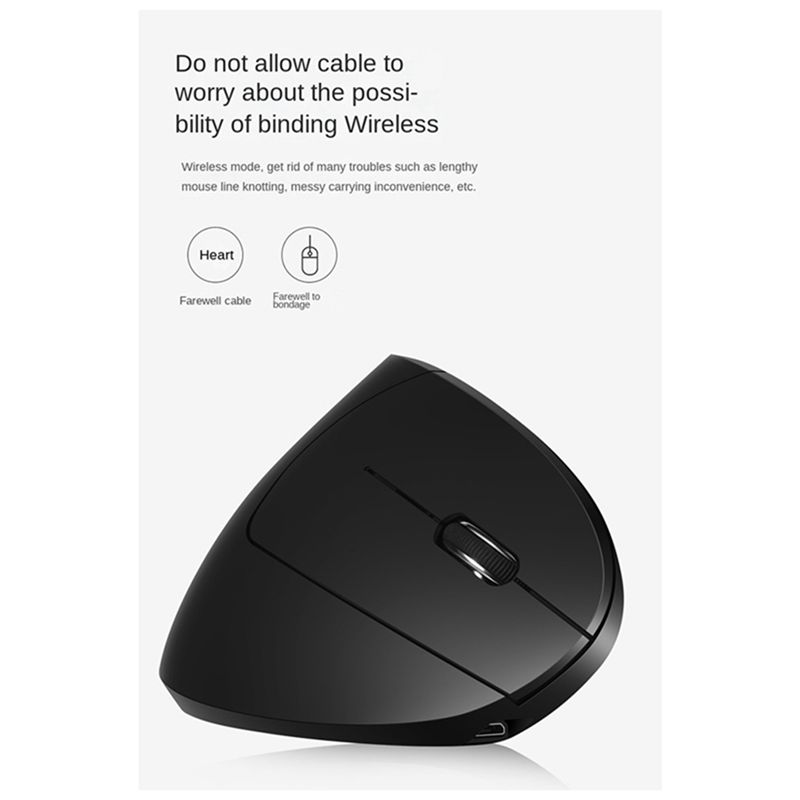 Ergonomic Mouse Vertical - Ratón Vertical Inalámbrico doyou 2.4G, Ratón