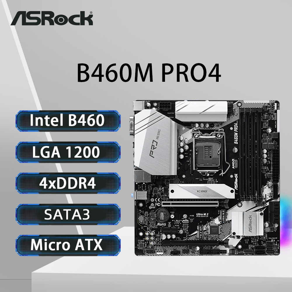Intel Cpu Core I9 - Placa base ASRock B460M PRO4 LGA