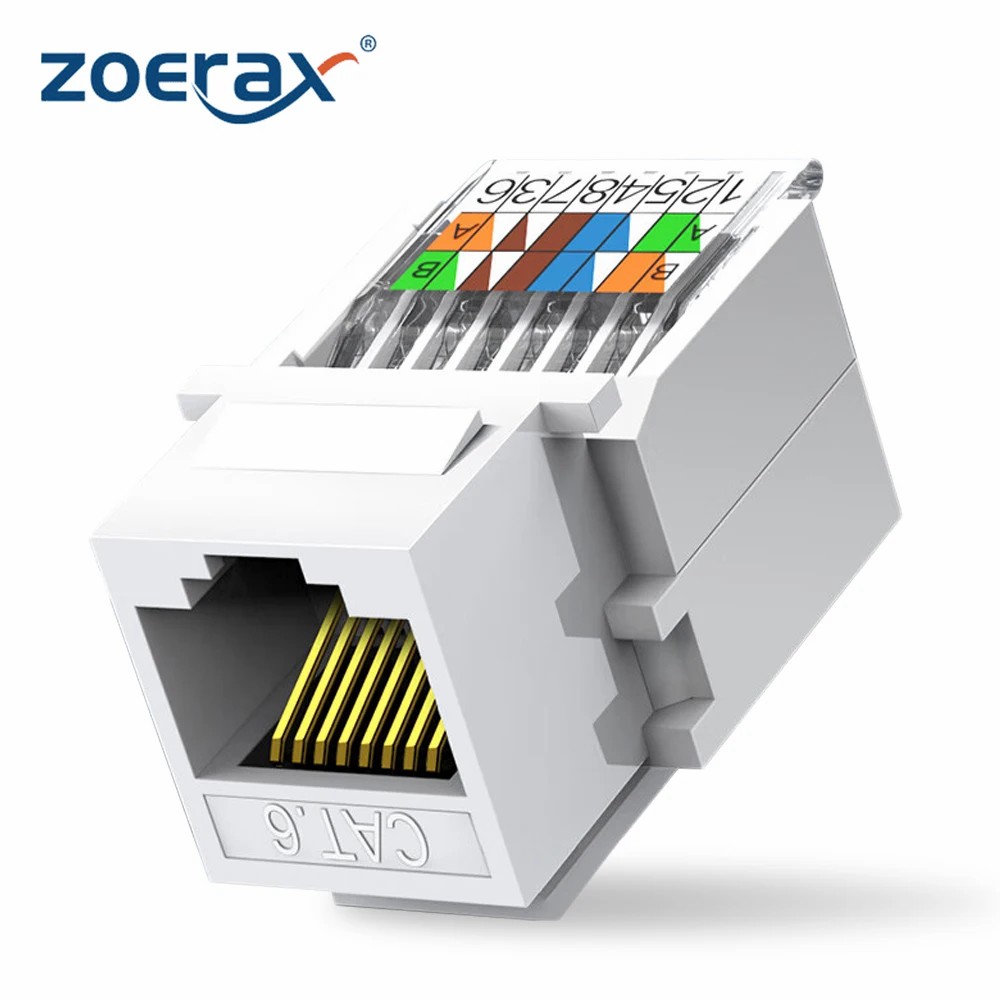 Patch Panel Cat6 - ZoeRax Cat6 RJ45 Módulo Ethernet Keystone
