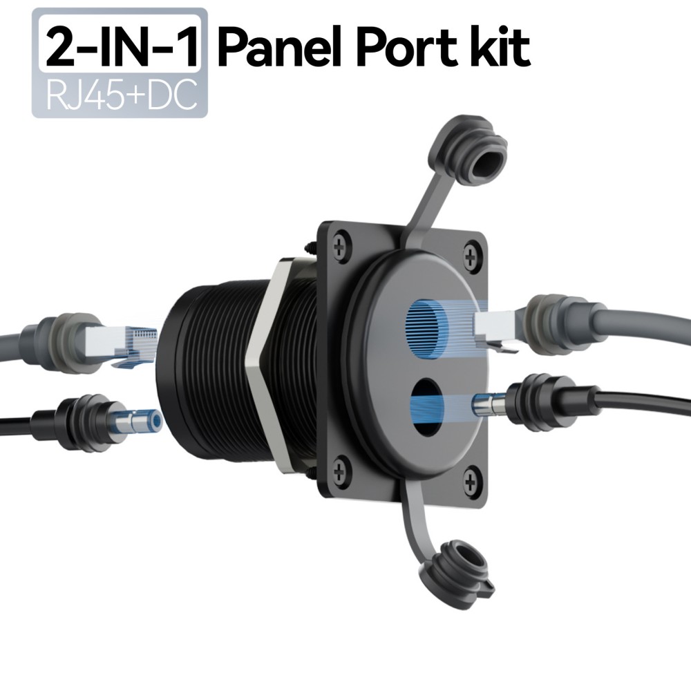 Patch Panel Cat6 - Enchufe de pared de aluminio de