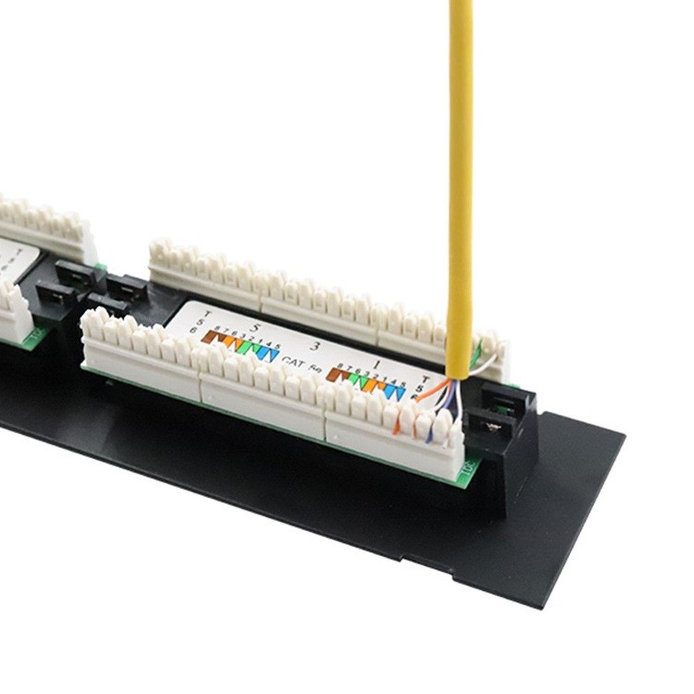 Patch Panel Cat6 - Panel de Conexiones de 12 Puertos