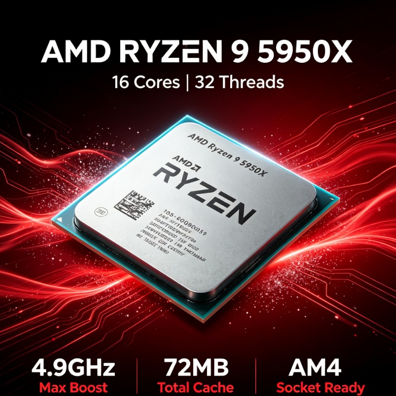 Amd Cpu Ryzen 9 - Procesador AM4 AMD Ryzen 9 5950X