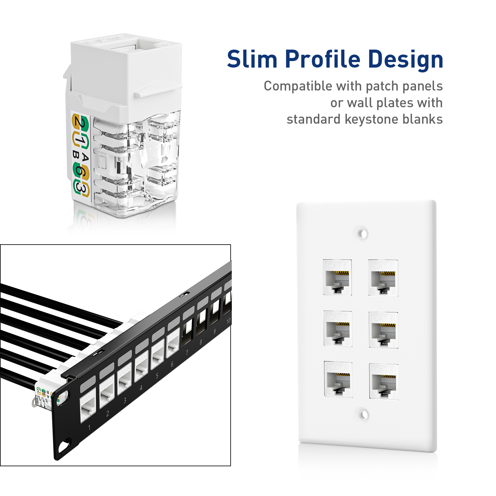 ZoeRax RJ45 Cat6/5e Conector K - Patch Panel Cat6 reseña y precio