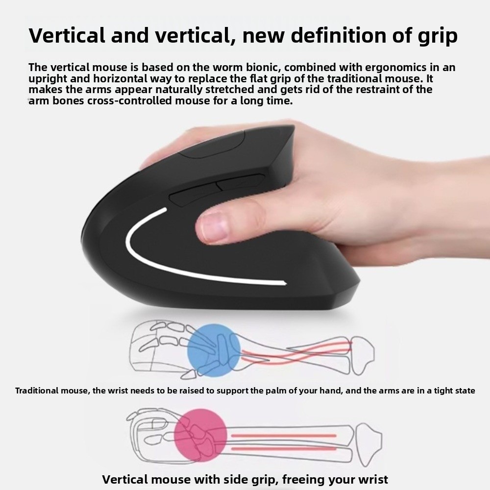 Ratón Vertical silencioso de 2 - Ergonomic Mouse Vertical reseña y precio