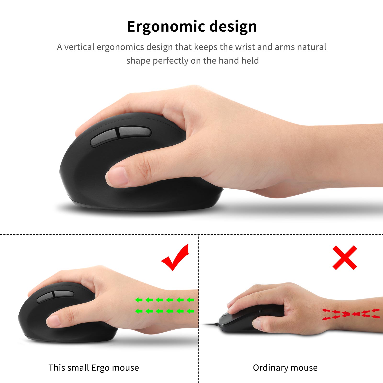 Ratón inalámbrico 2,4G DPI bot - Ergonomic Mouse Vertical reseña y precio