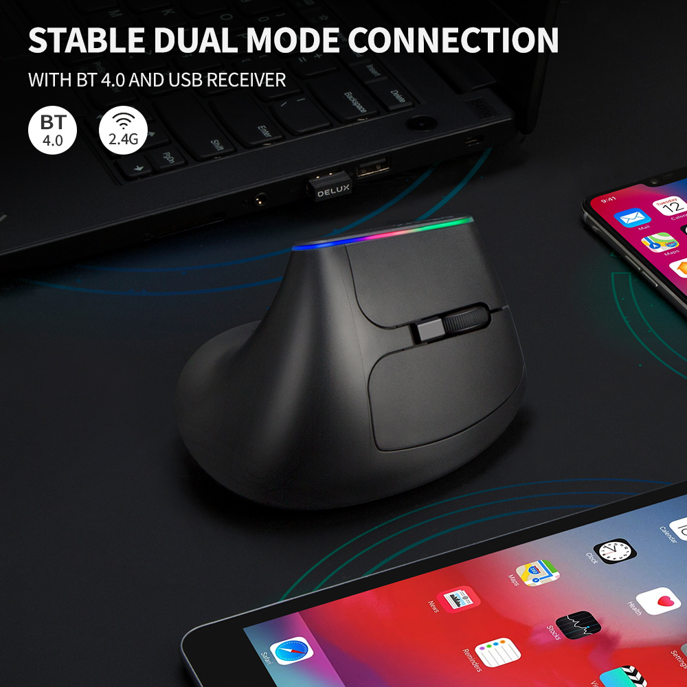 Ratón Vertical ergonómico Delu - Ergonomic Mouse Vertical reseña y precio