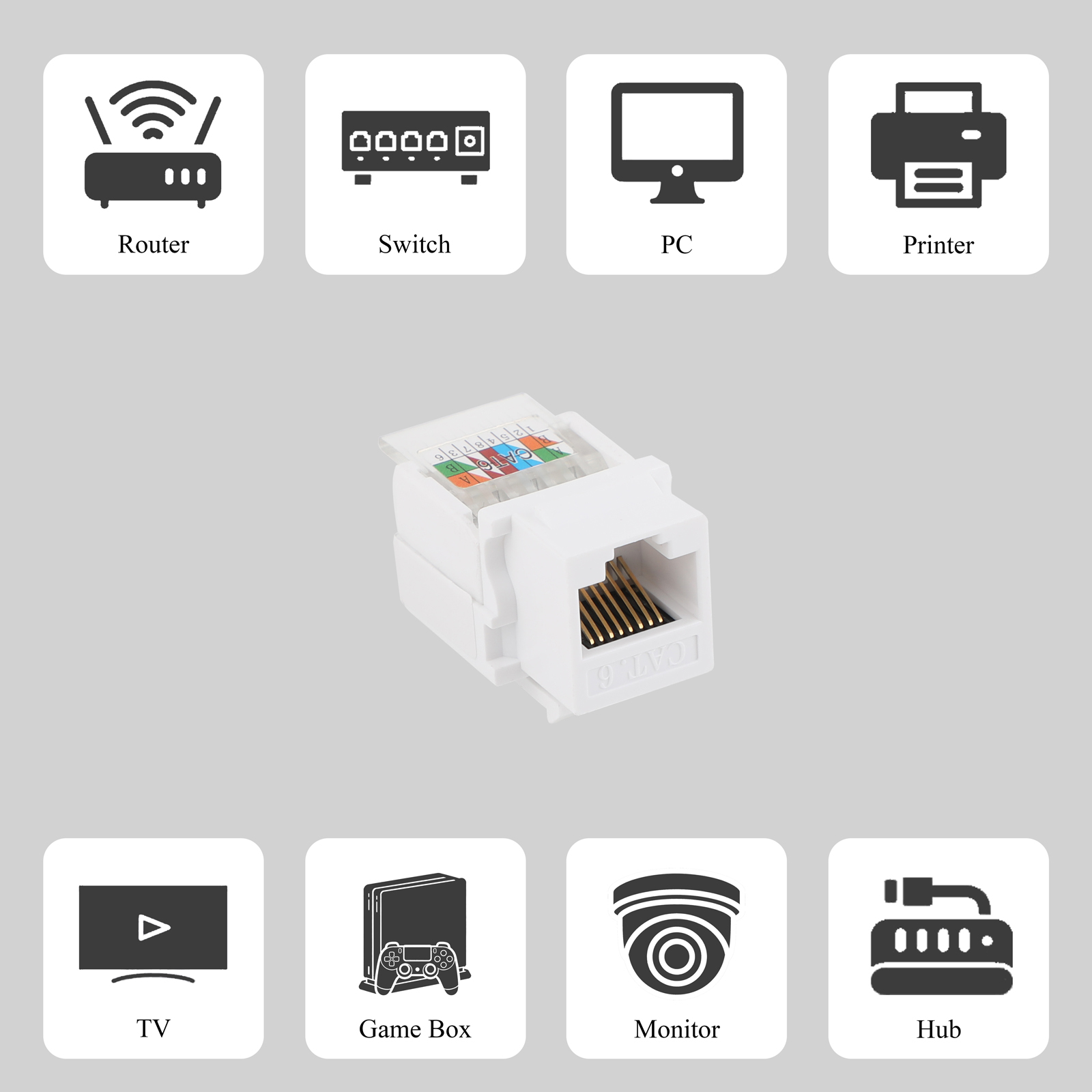 Adaptador acoplador CAT6 RJ45  - Patch Panel Cat6 reseña y precio
